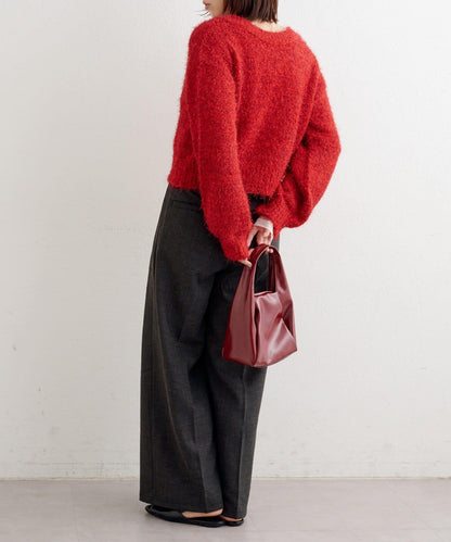 【前後兩穿】B 長毛針織開衫