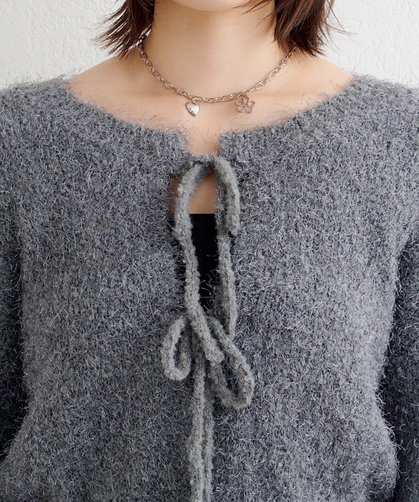 【前後兩穿】B 長毛針織開衫