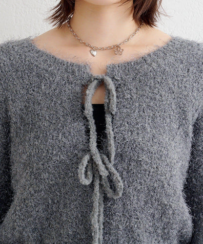 【前後兩穿】B 長毛針織開衫