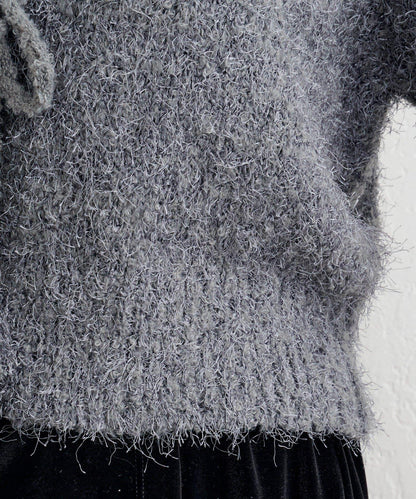 【前後兩穿】B 長毛針織開衫