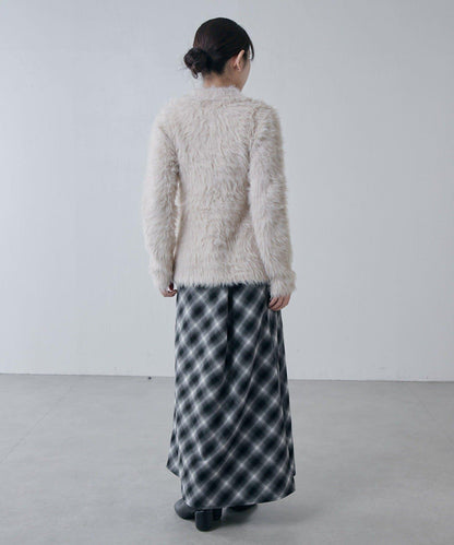 毛絨翻領針織開衫