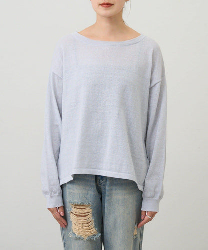 【26SS】亮絲寬鬆針織衫