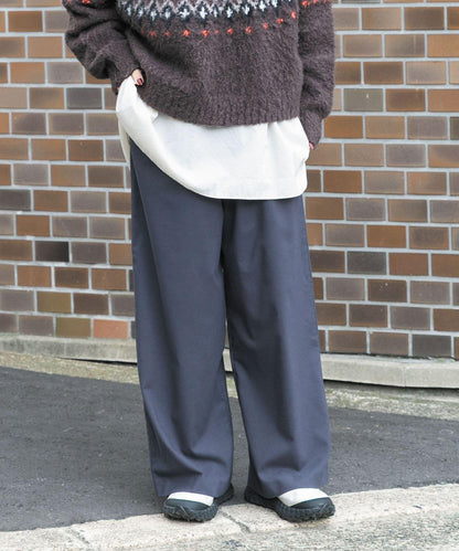 羊毛感休閒寬鬆長褲