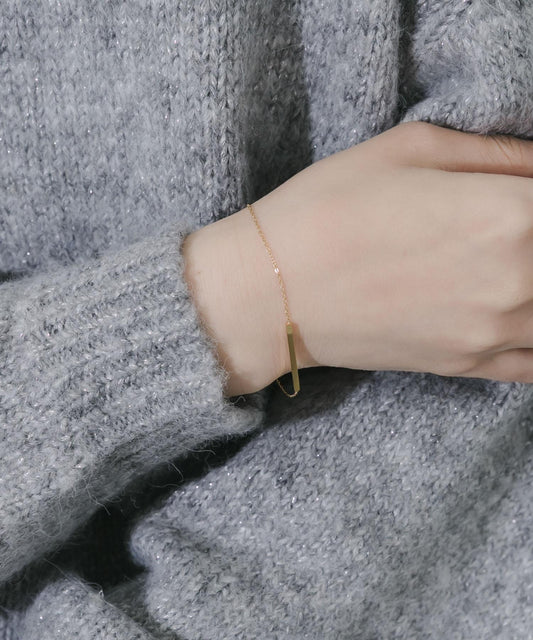 不鏽鋼金屬條形手鍊