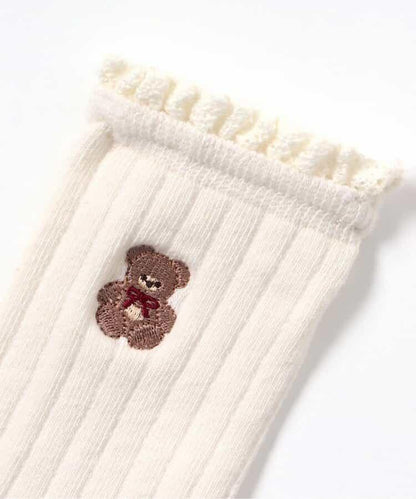 tiny bear 蕾絲花邊襪