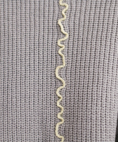 荷葉邊裝飾針織套頭衫