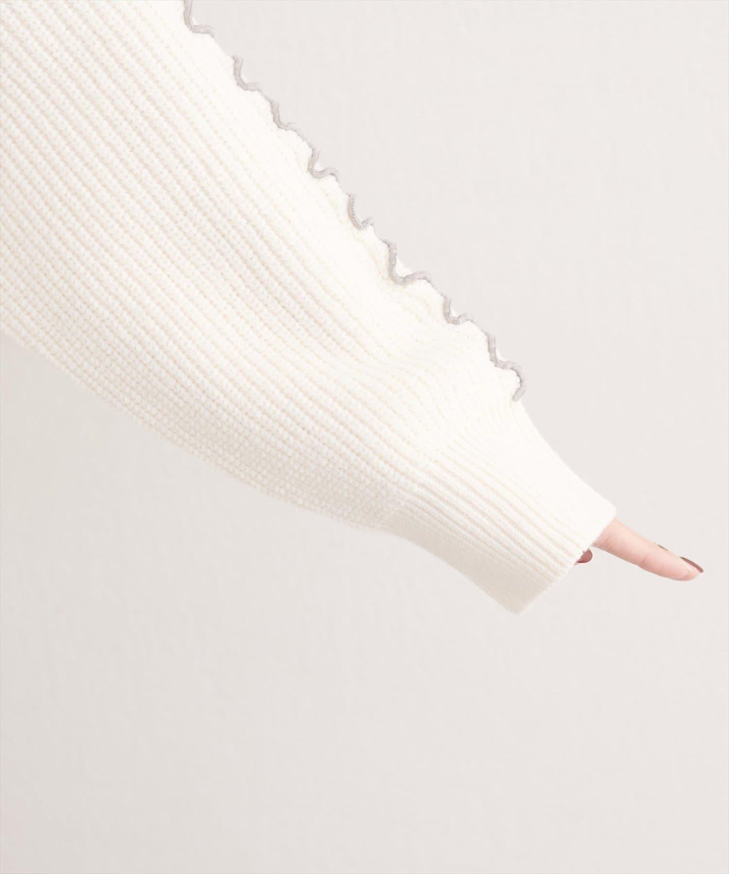 荷葉邊裝飾針織套頭衫