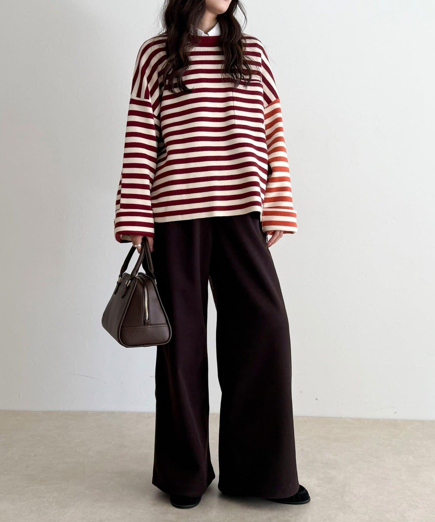 【GEVACO/ゲバコ】條紋針織套頭衫