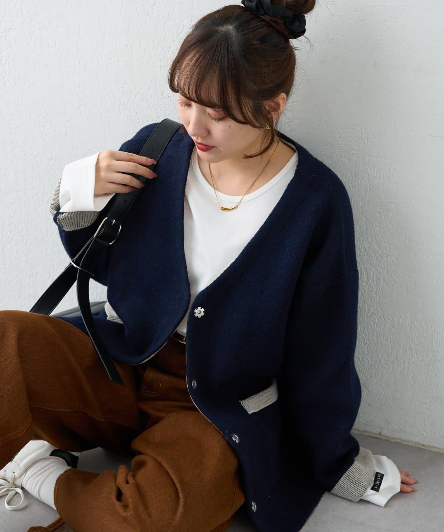 【nane】雙面配色開衫