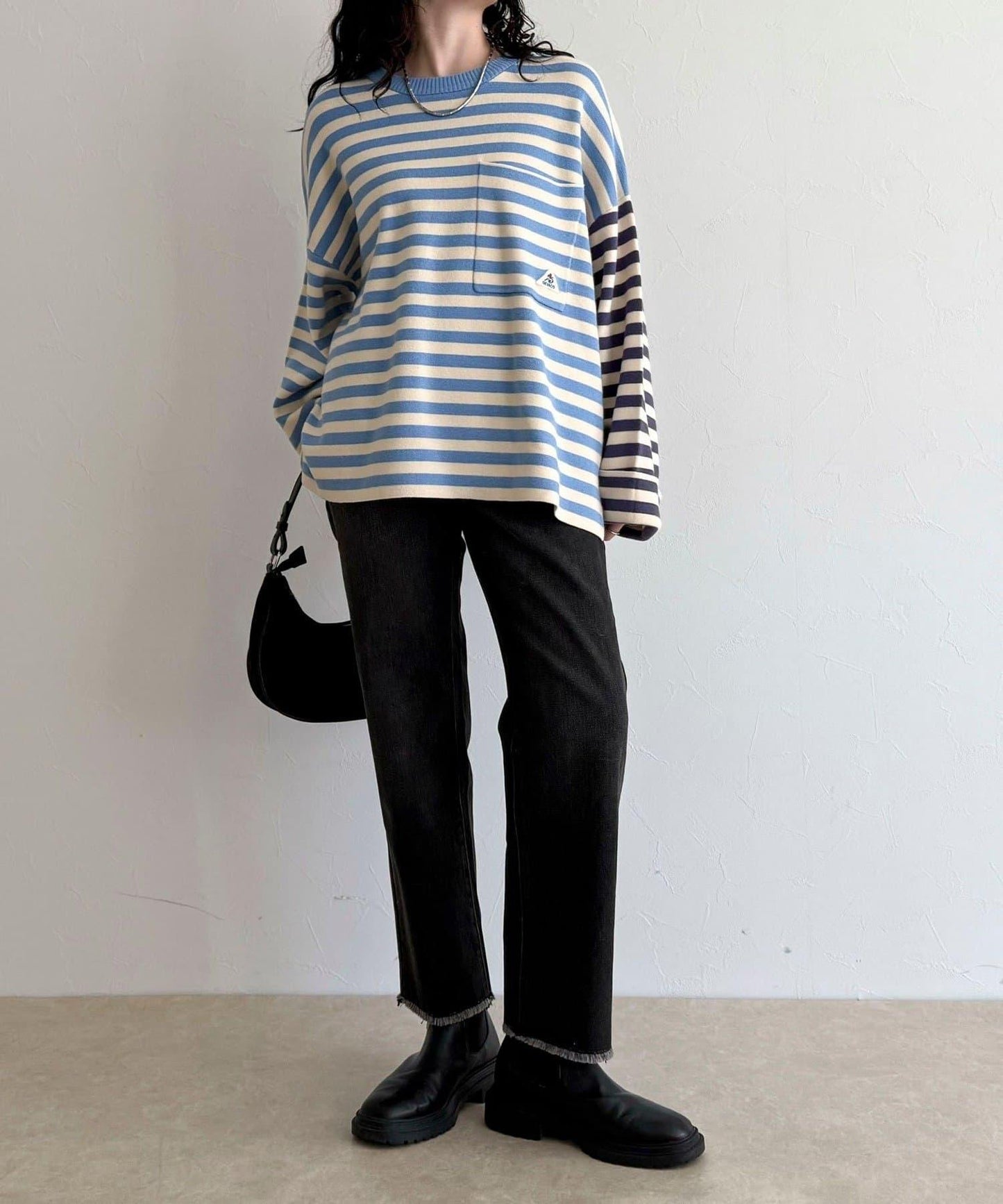 【GEVACO/ゲバコ】條紋針織套頭衫