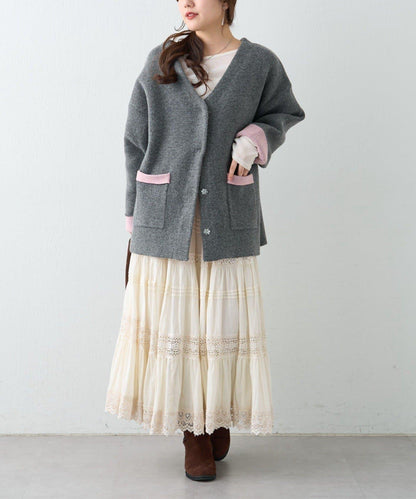 【nane】雙面配色開衫