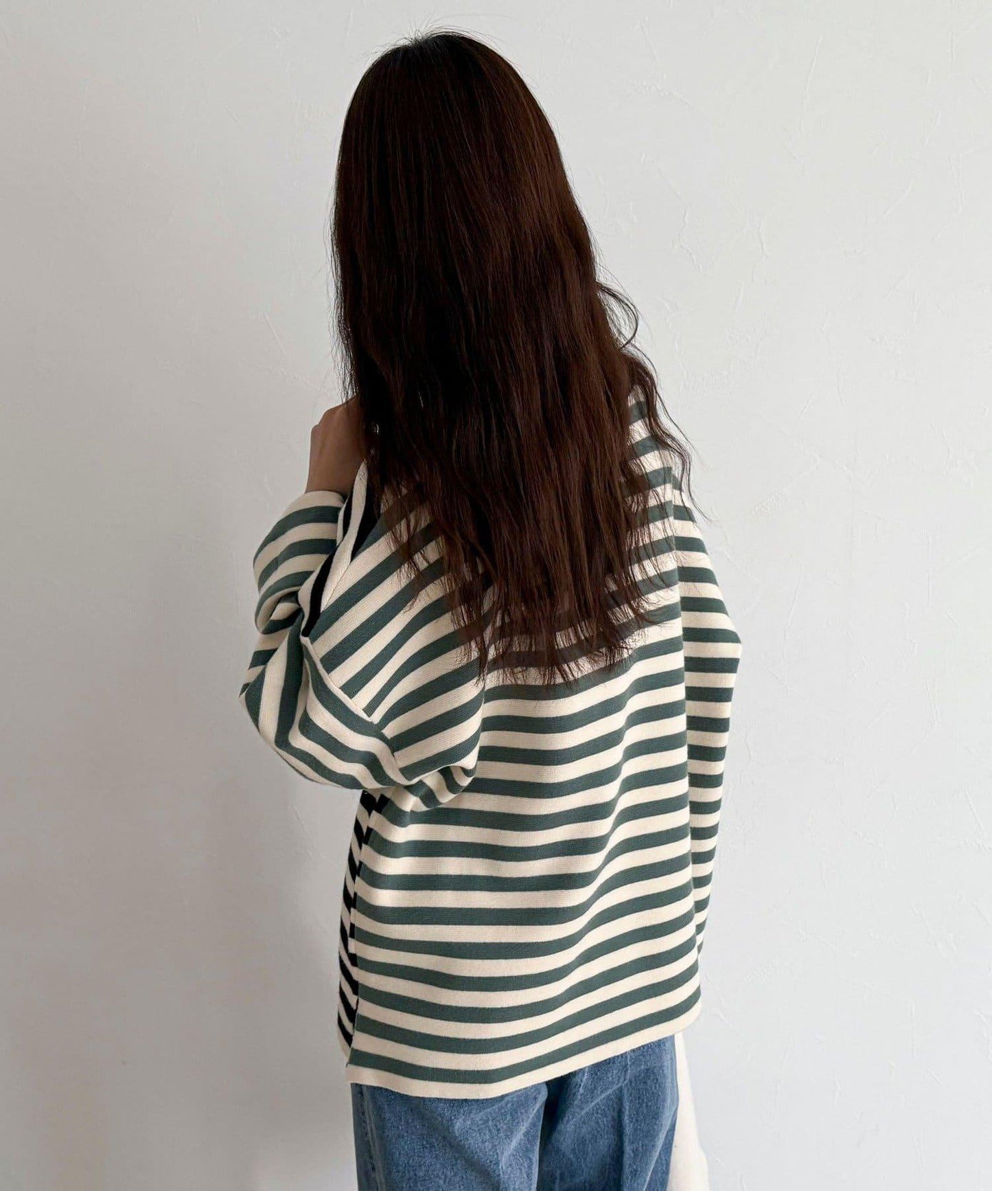 【GEVACO/ゲバコ】條紋針織套頭衫