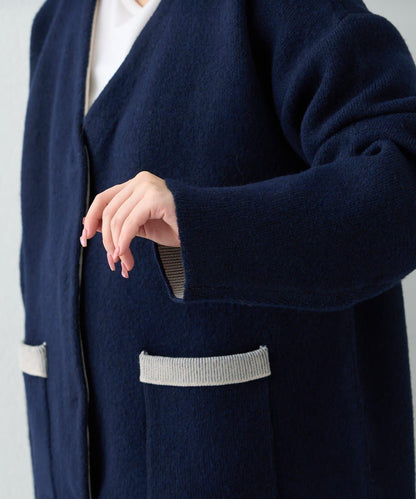 【nane】雙面配色開衫