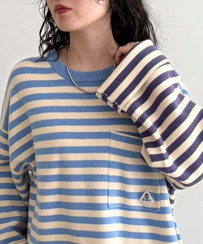 【GEVACO/ゲバコ】條紋針織套頭衫