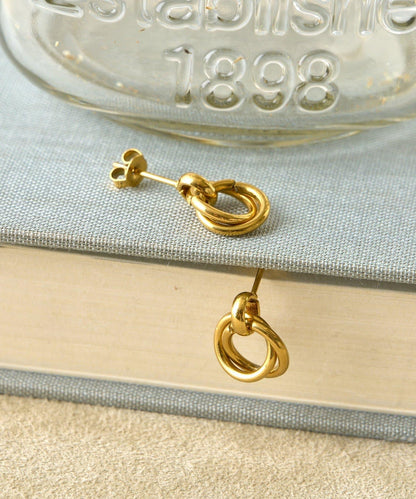 雙圓圈耳環