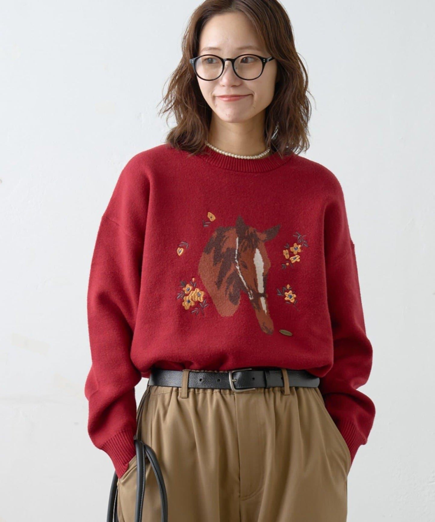 【GEVACO】花卉提花針織衫