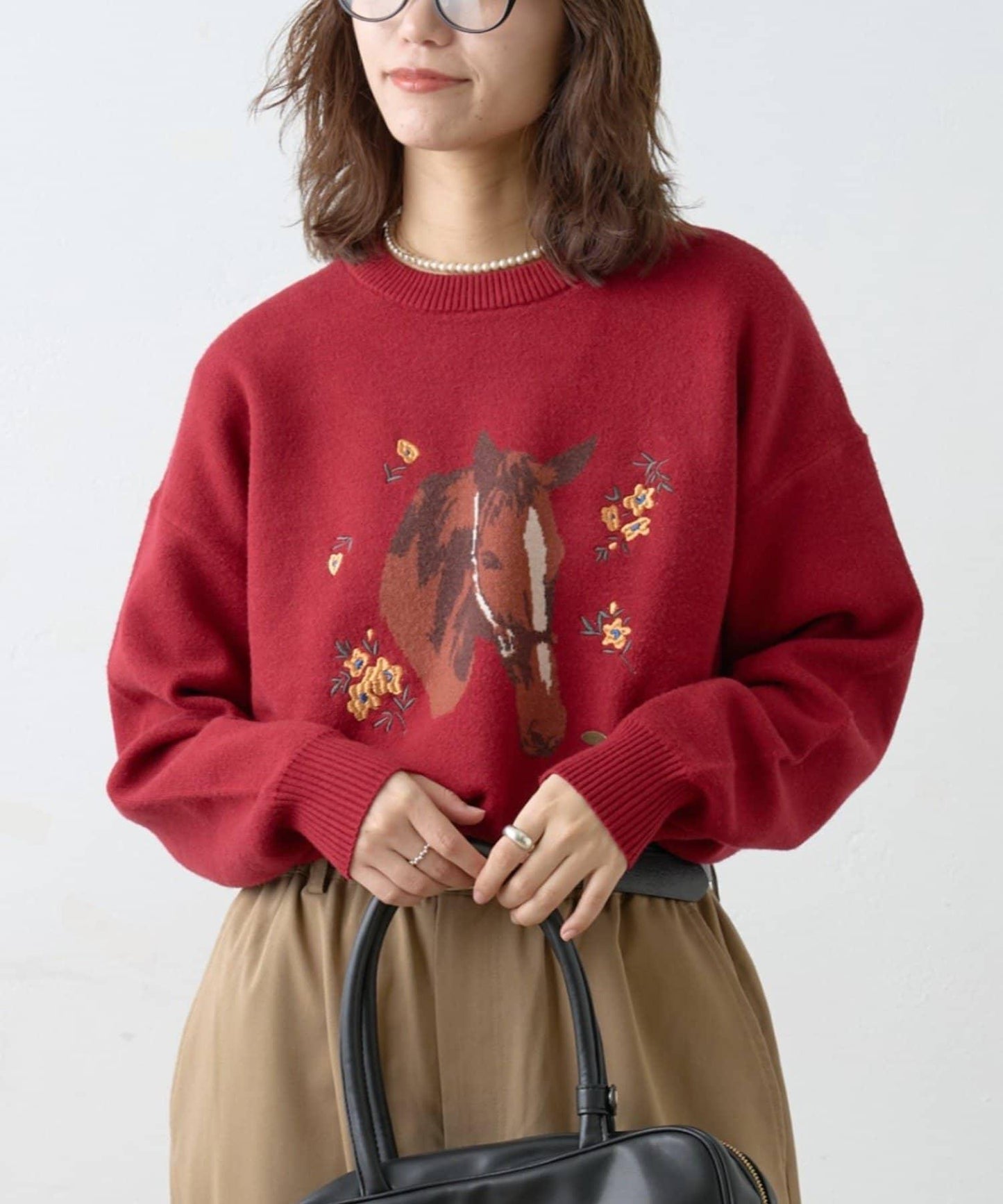 【GEVACO】花卉提花針織衫