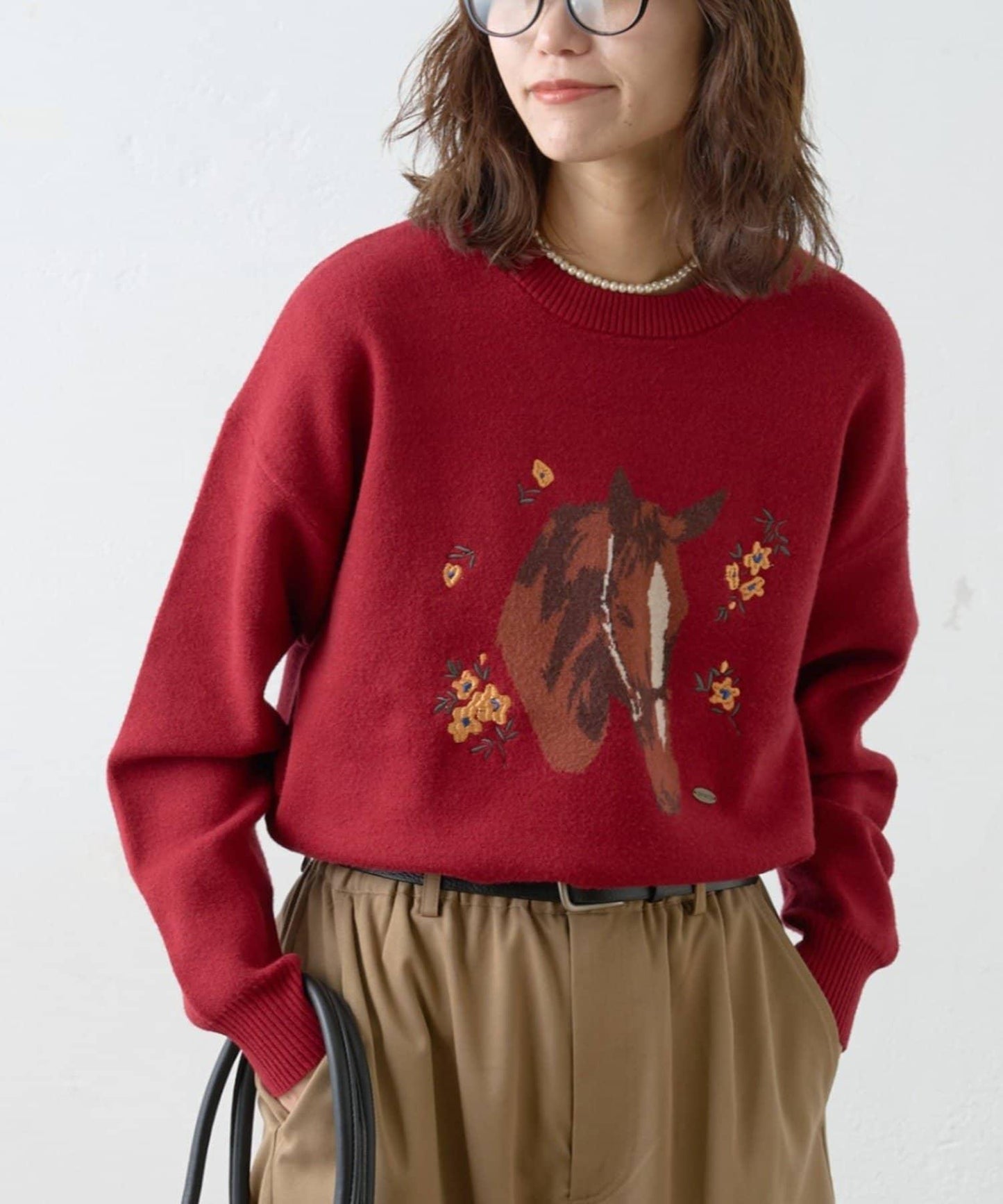 【GEVACO】花卉提花針織衫