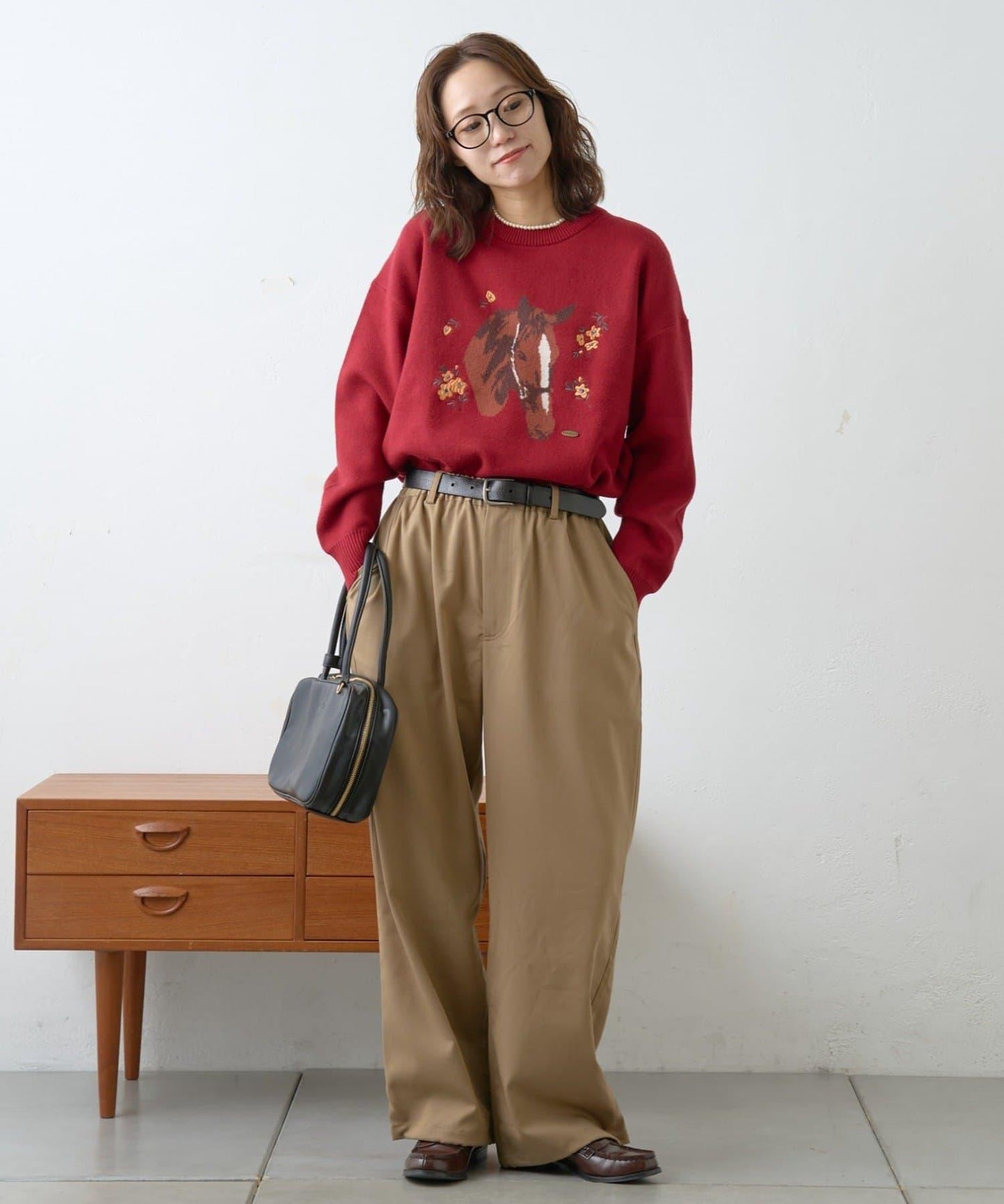 【GEVACO】花卉提花針織衫