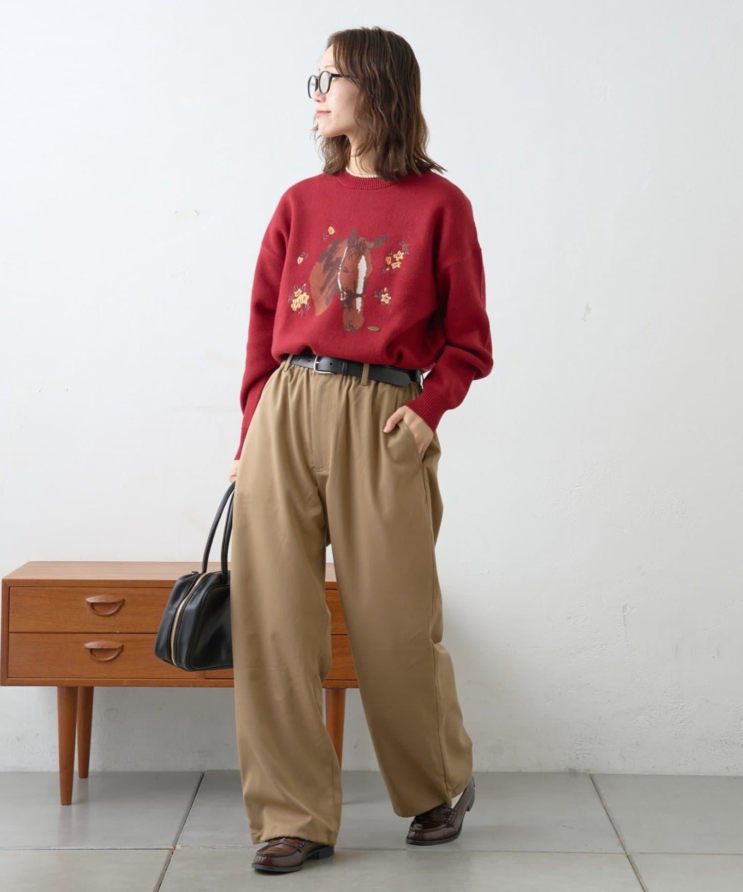 【GEVACO】花卉提花針織衫