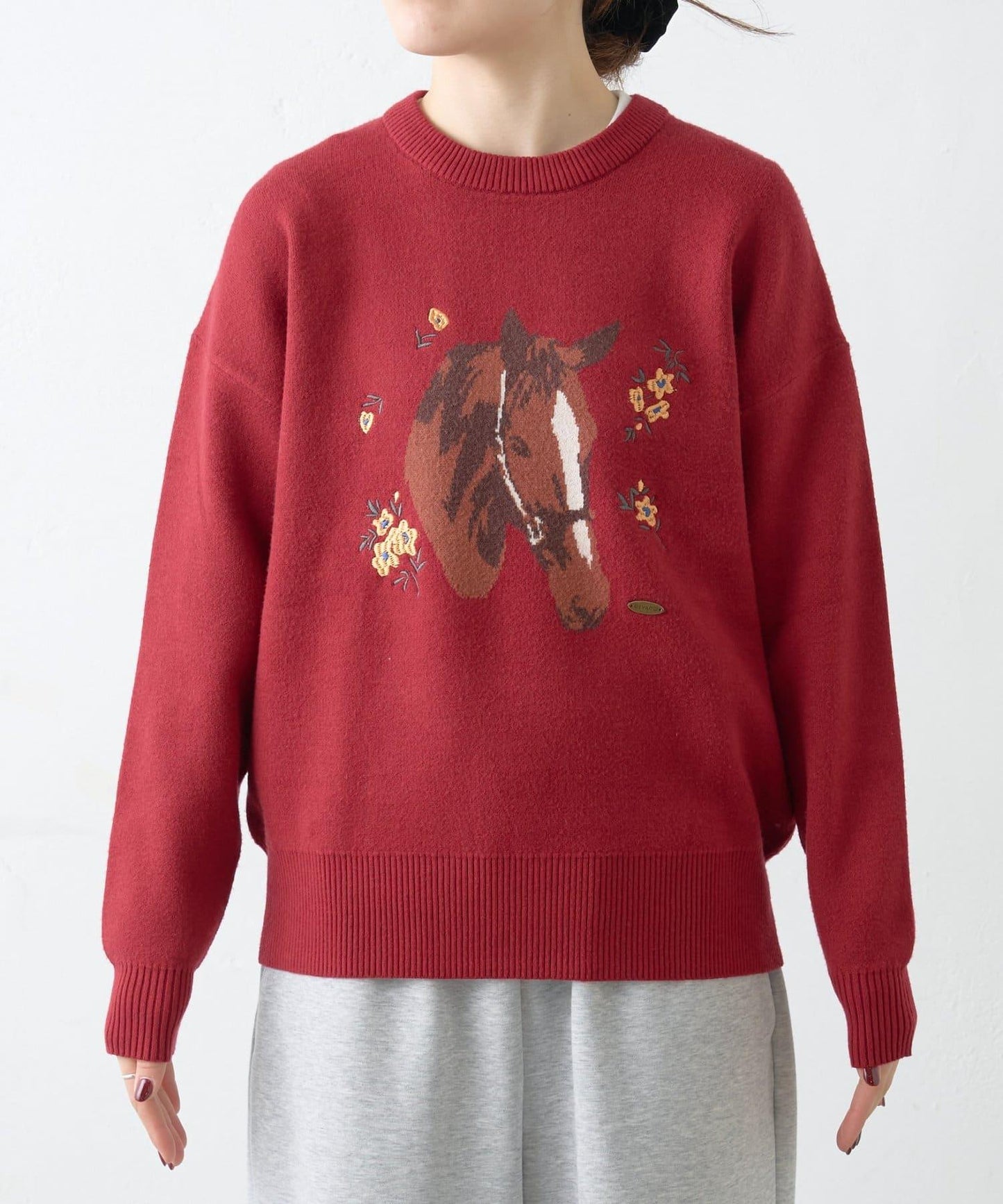 【GEVACO】花卉提花針織衫