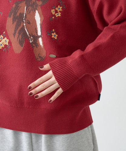 【GEVACO】花卉提花針織衫