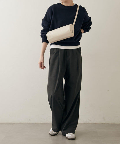 軟皮卷式單肩包