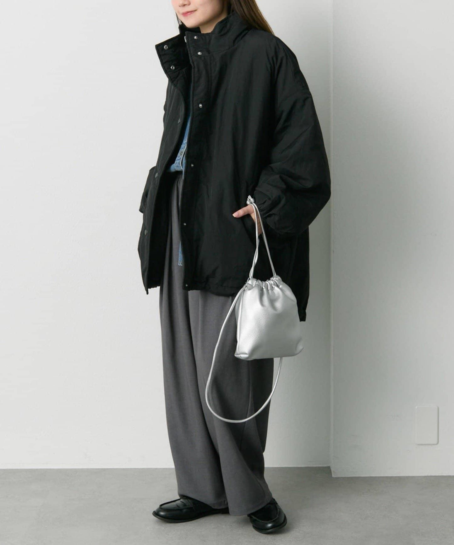 可雙面穿立領羽絨夾克