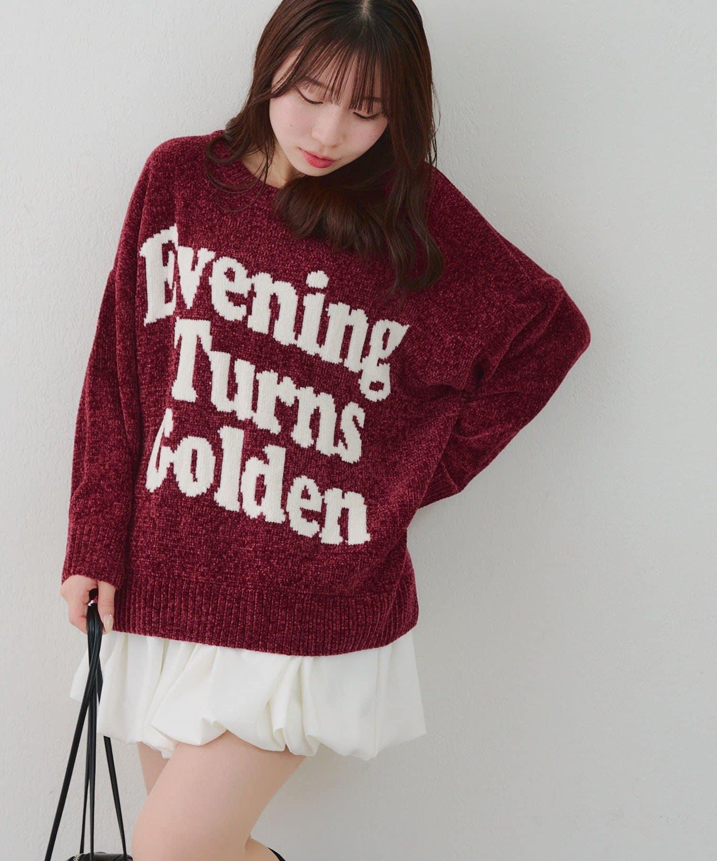 毛絨人氣針織衫【RMAF】天鵝絨紗線標誌針織套頭衫