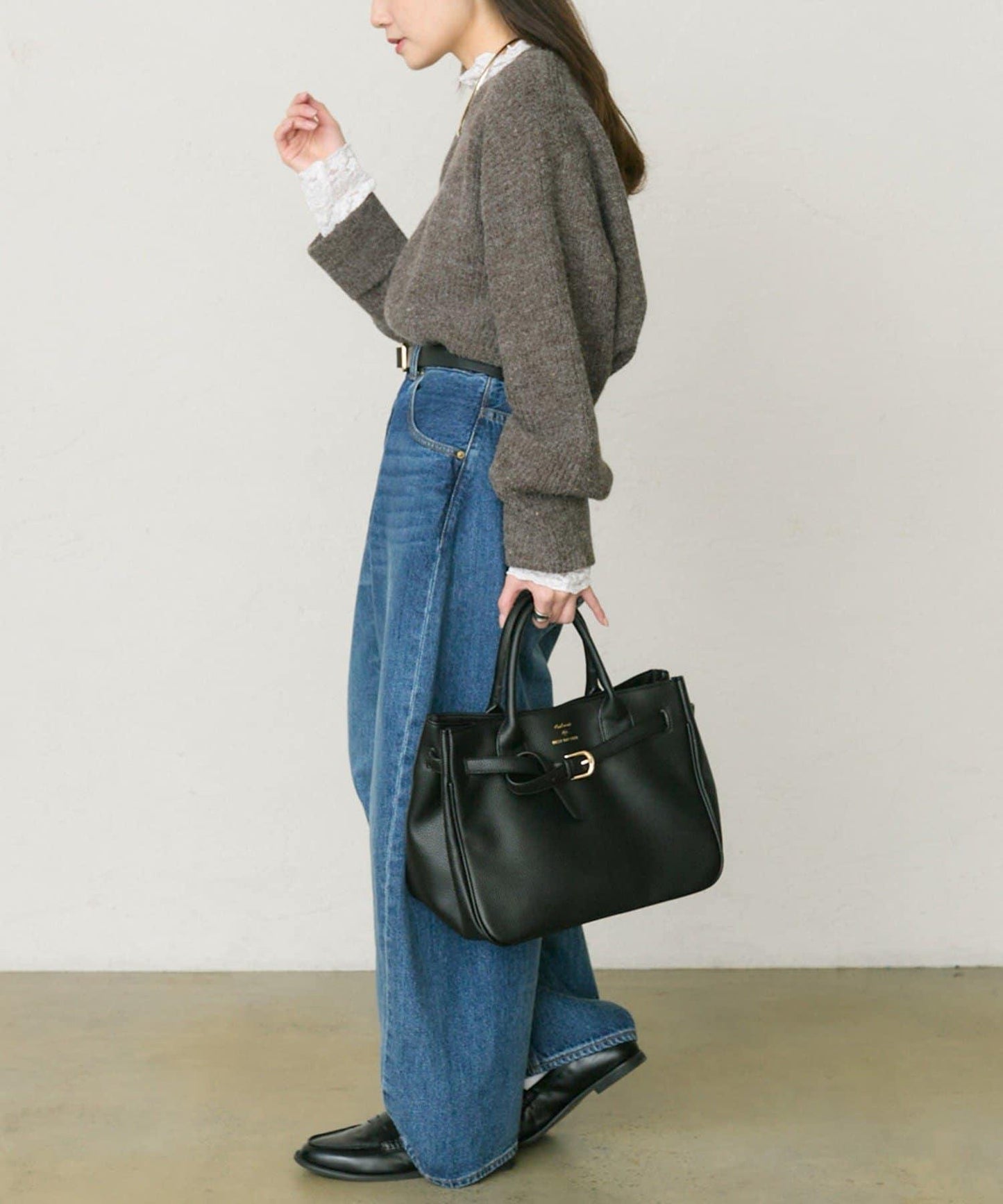 彩點圓領針織套頭衫