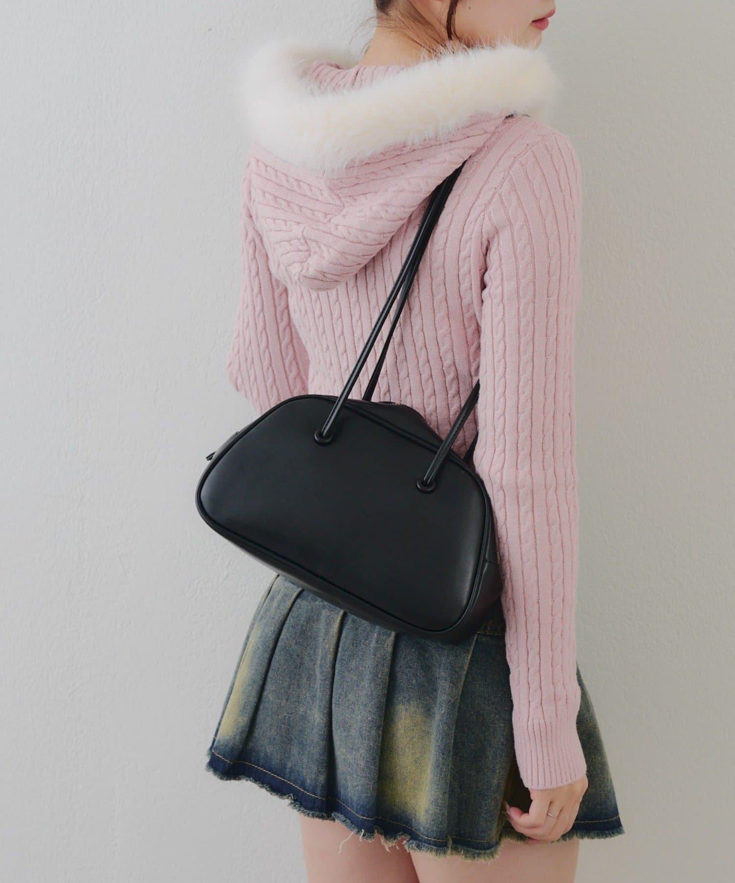 冬季流行單品♪【RMAF】亮片麻花毛絨連帽衫