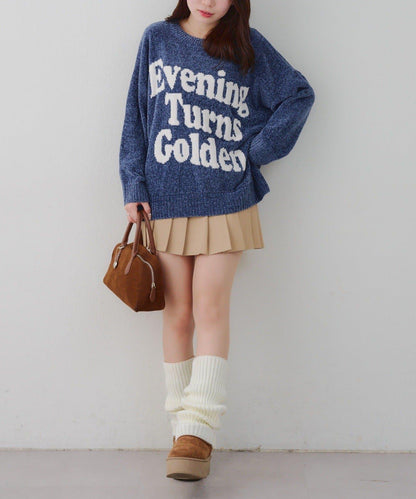 毛絨人氣針織衫【RMAF】天鵝絨紗線標誌針織套頭衫