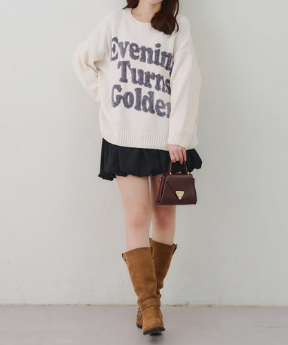 毛絨人氣針織衫【RMAF】天鵝絨紗線標誌針織套頭衫