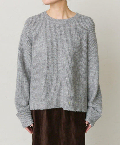 彩點圓領針織套頭衫