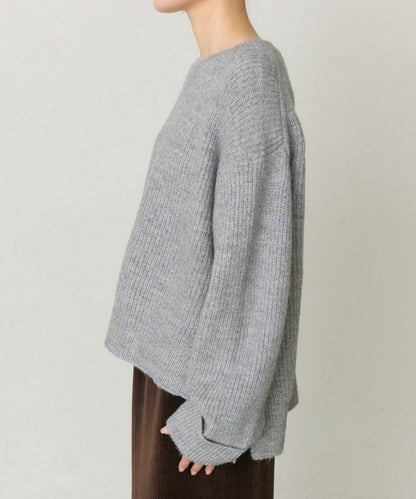 彩點圓領針織套頭衫