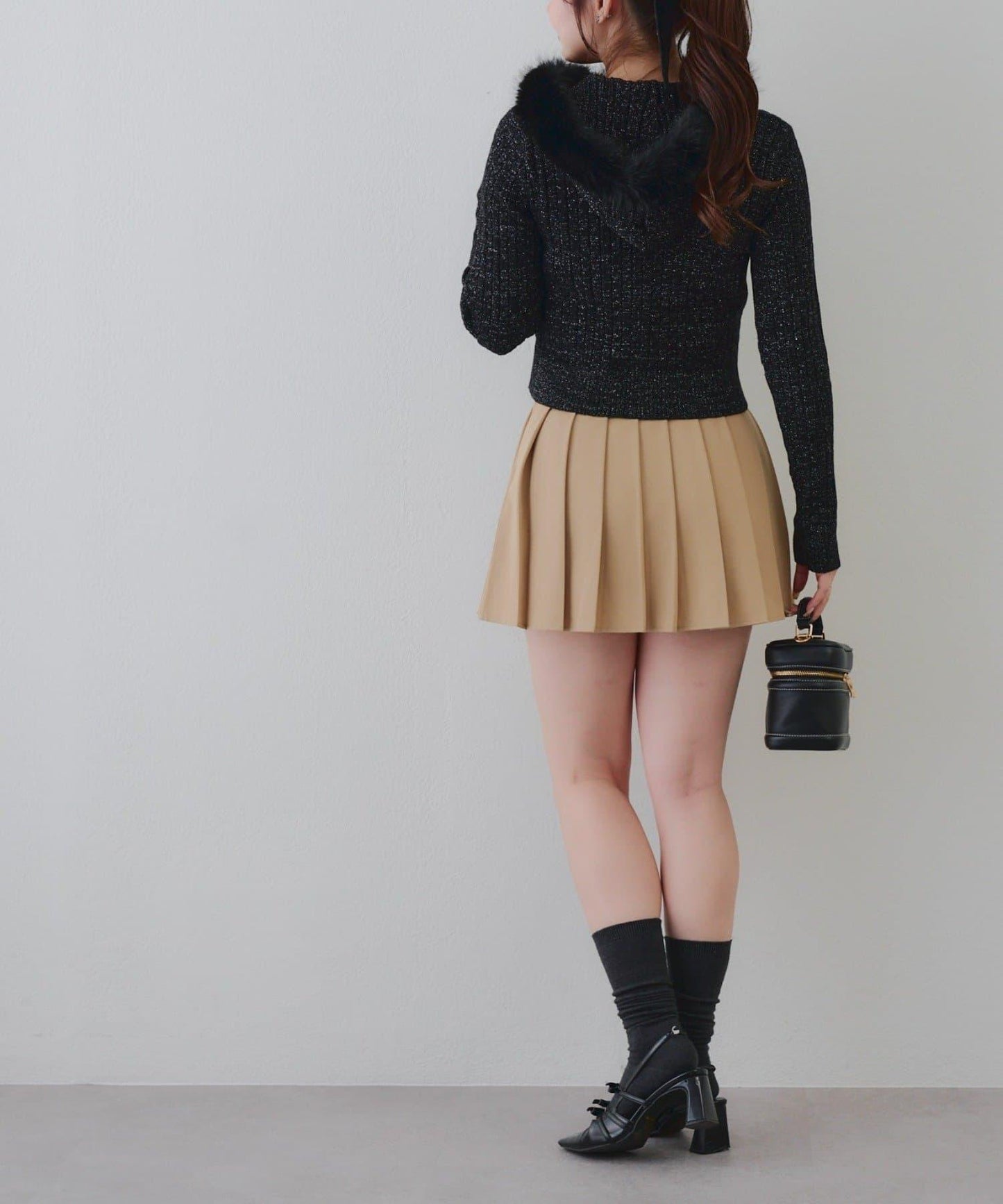 冬季流行單品♪【RMAF】亮片麻花毛絨連帽衫