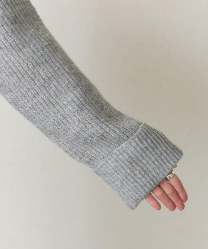 彩點圓領針織套頭衫