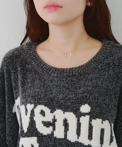 毛絨人氣針織衫【RMAF】天鵝絨紗線標誌針織套頭衫