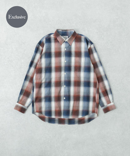 『聯名』OUTDOOR EXCHANGE×URBAN RESEARCH 長毛格紋襯衫