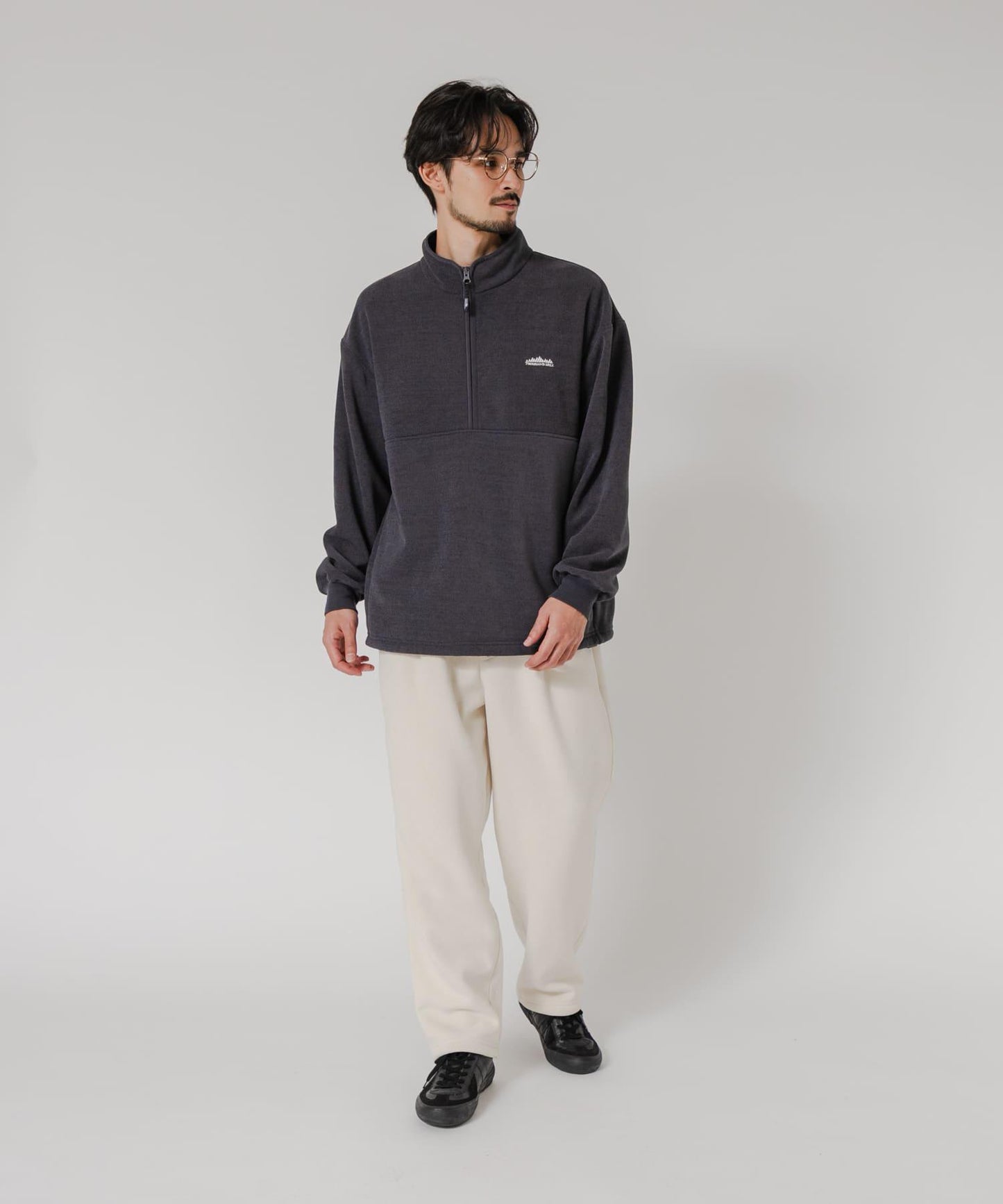 THOUSAND MILE×URBAN RESEARCH 針織抓絨半拉鍊套頭衫