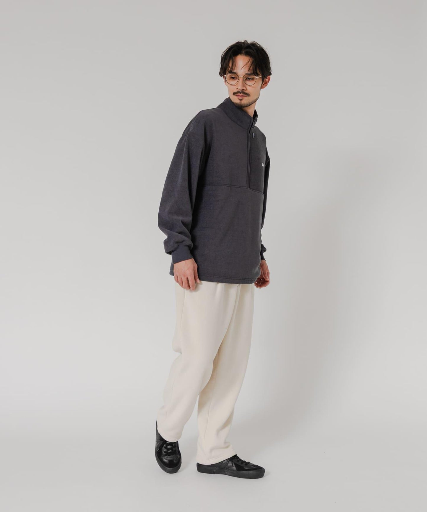 THOUSAND MILE×URBAN RESEARCH 針織抓絨半拉鍊套頭衫