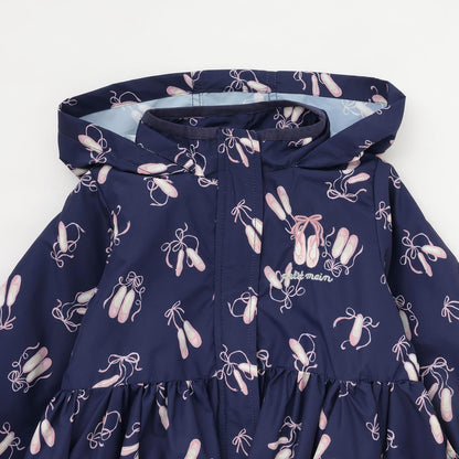 【防潑水處理】荷葉邊短款風衣