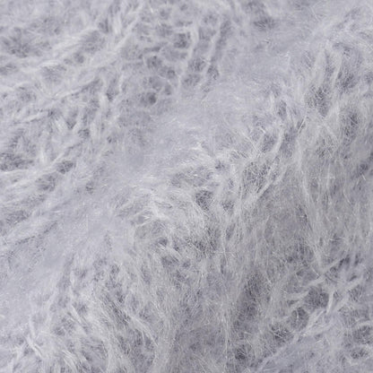 V領貓咪絨毛針織衫×T恤套裝