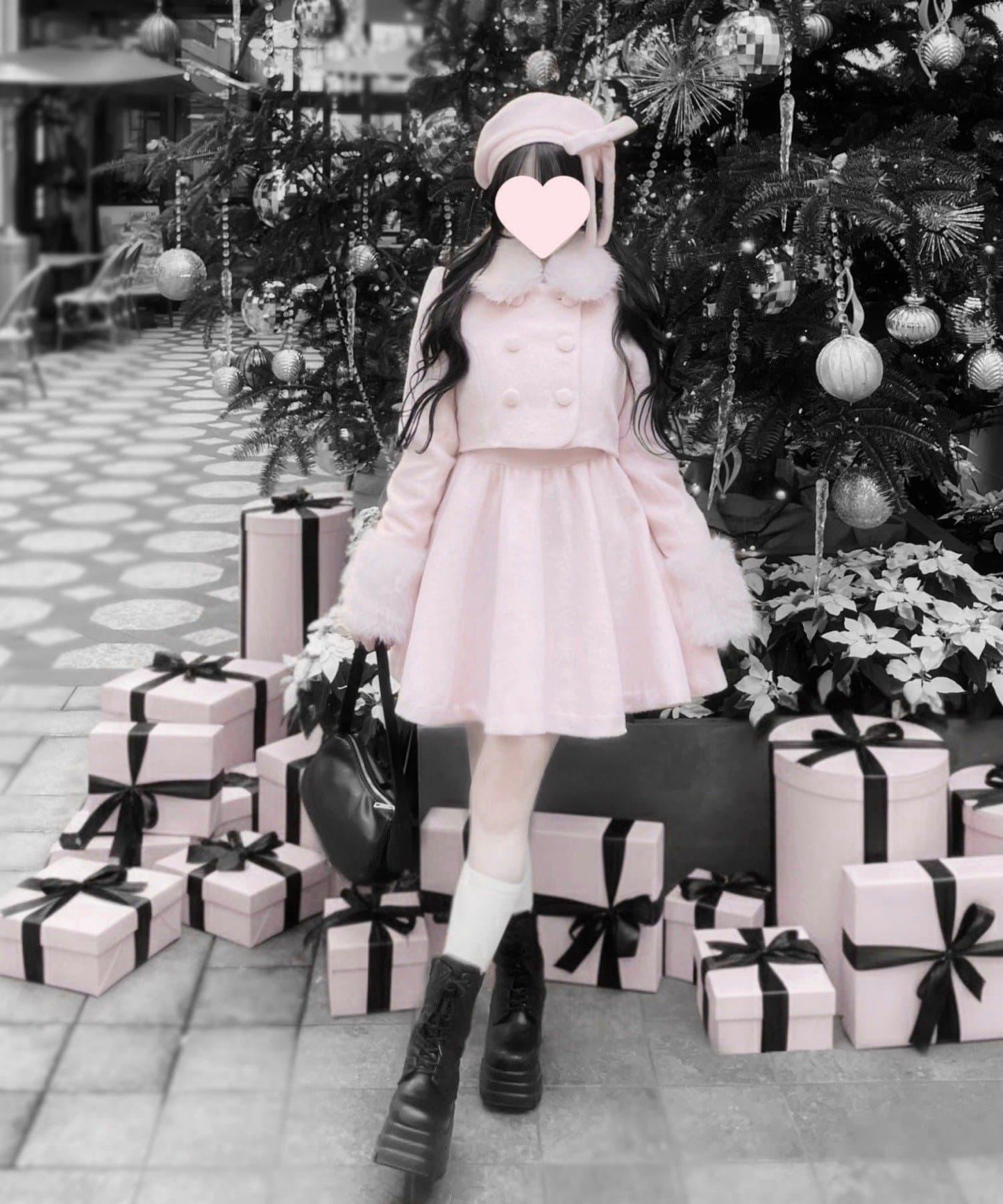 miko 蝴蝶結貝雷帽