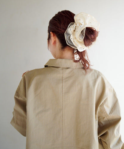 【fiw.】波點透視雙層髮圈