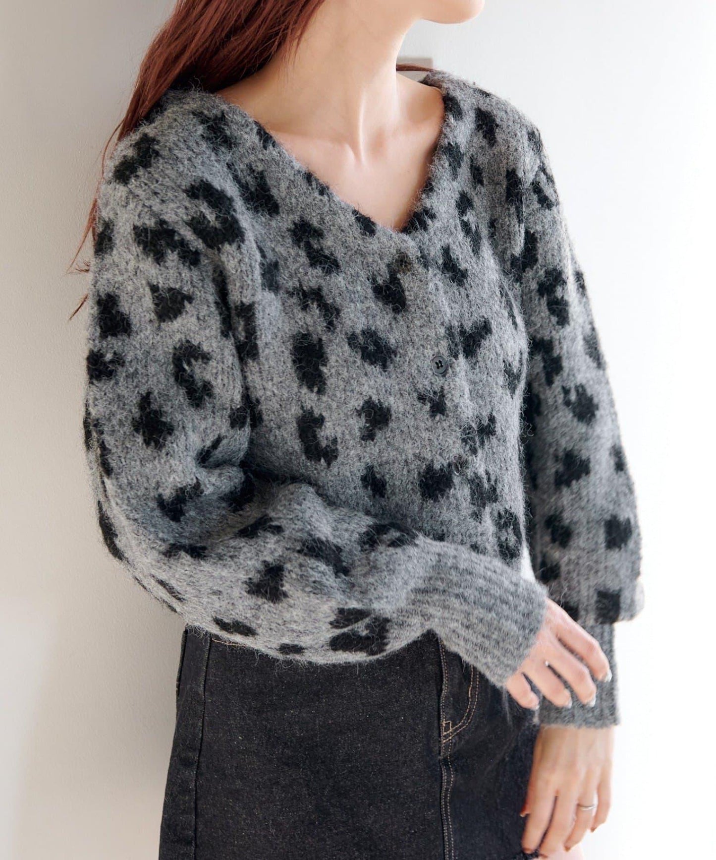 動物圖案針織開衫