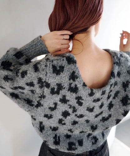 動物圖案針織開衫