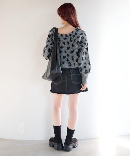 動物圖案針織開衫