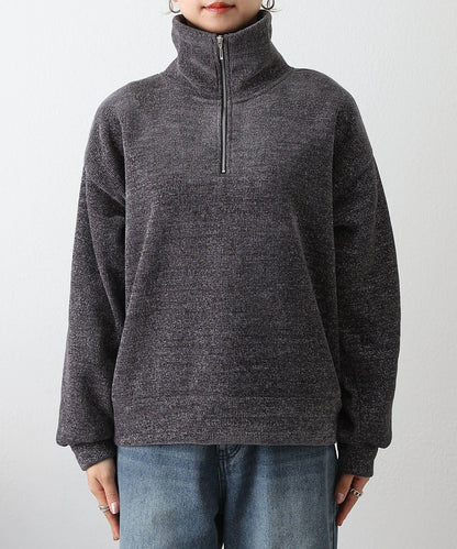 亮片紗半拉鍊套頭衫