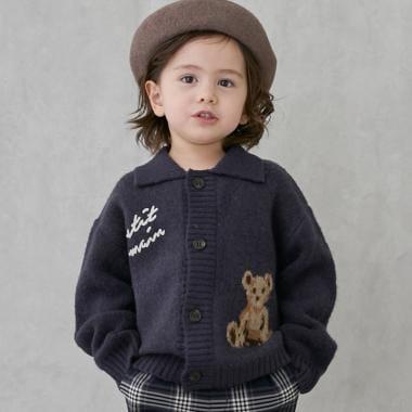 【可機洗】圖案開衫針織外套